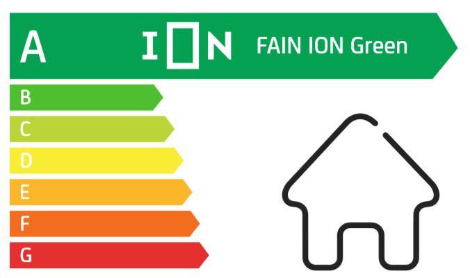 Etiqueta de eficiencia energética del ascensor monofásico ION Green