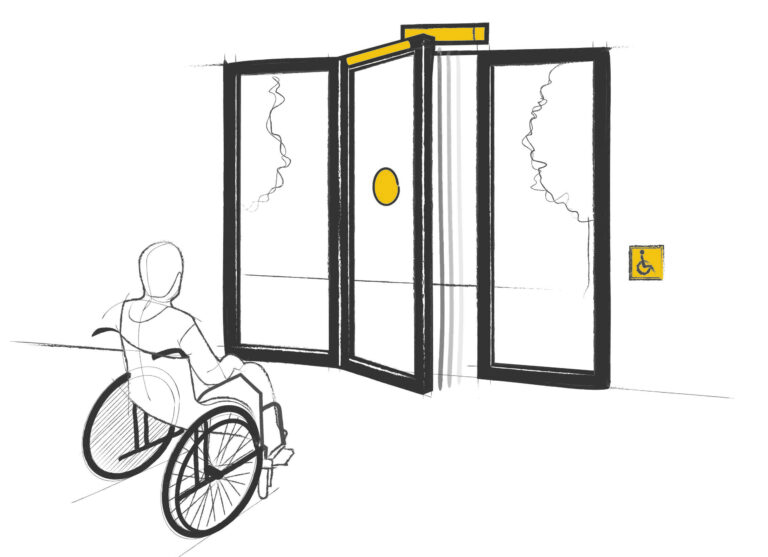 Ilustración puerta accesibilidad FAIN
